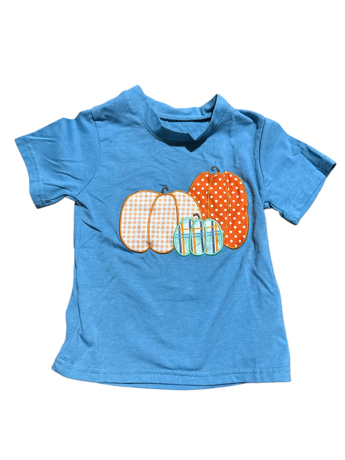 Short Sleeve Pumpkin Trio Boy Shirt 8/9