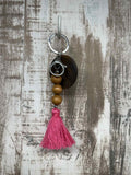 Simple Pink Tassel Keychain