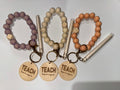 Teach Beaded Key Chain