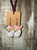 Pink Santa Earrings