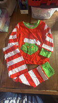 Stripe Grinch Boy Pajamas