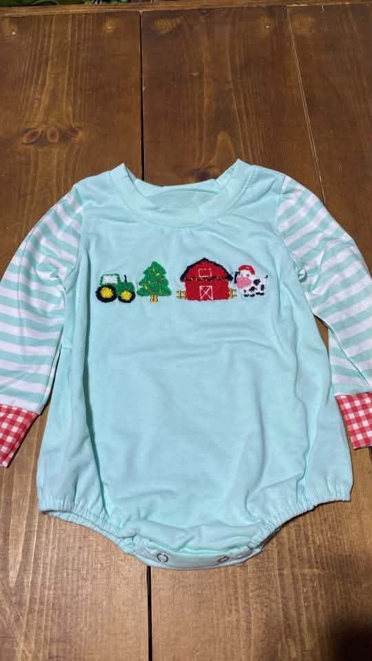 French Knot Farm Bubble 6/12m