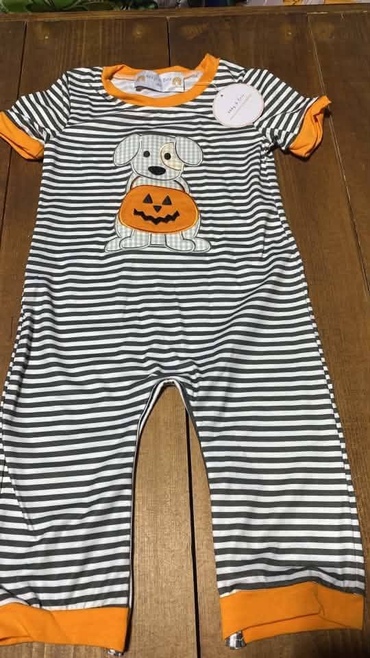 Striped Dog Halloween Boy 18 months