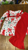 Red and Green Bows Set 2T