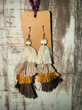 Brown Tassel Earrings