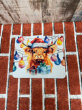 Highland Cow Christmas Mouse Pad